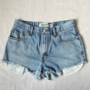 Levi's 550 vintage cutoff denim shorts relaxed fit light wash women W30